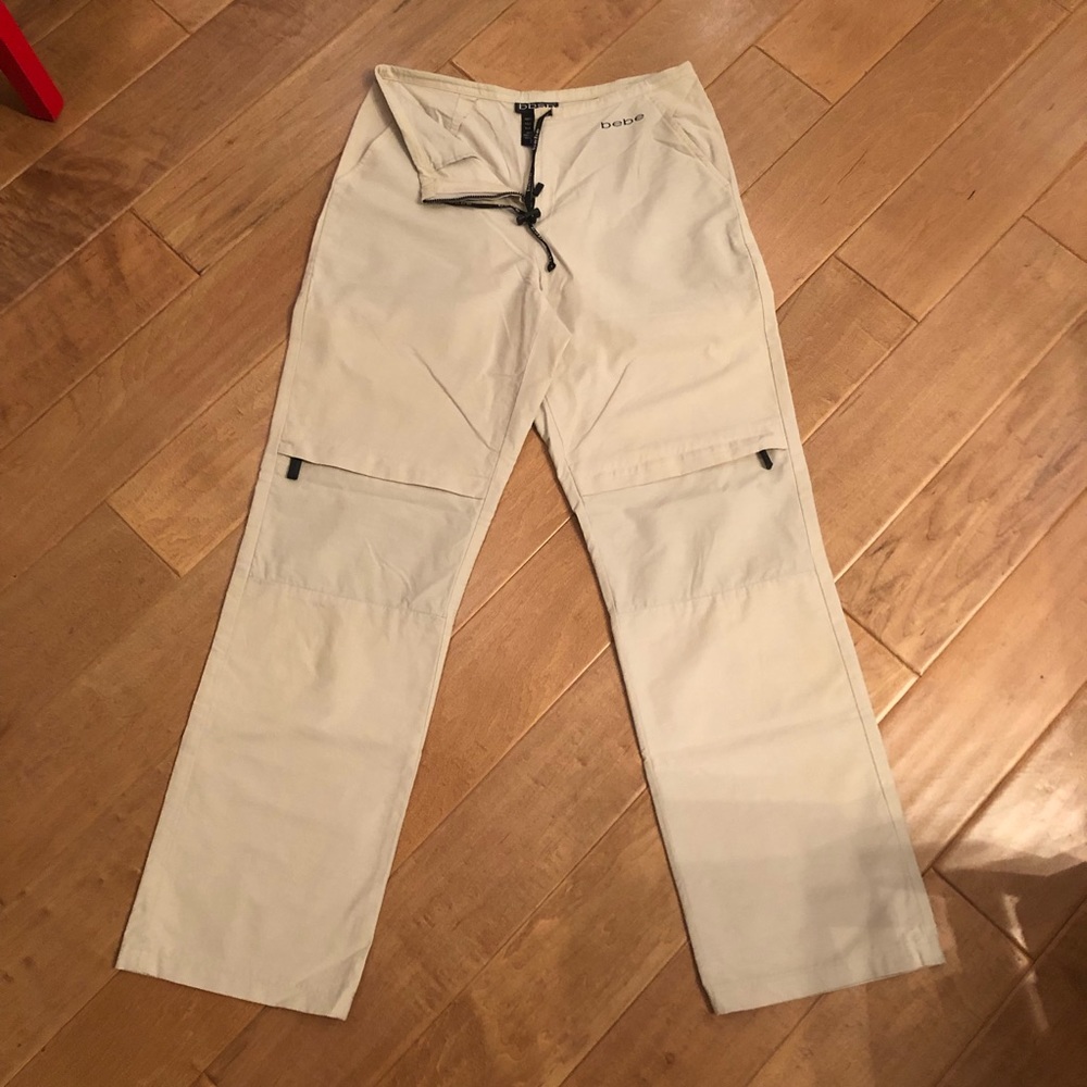 Bebe Sport Women’s Cargo Pants Size S Casual Pockets Zippers y2k